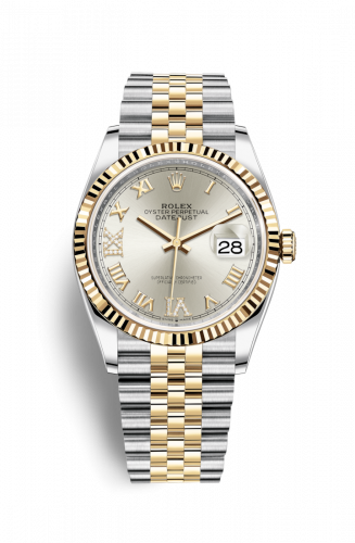 Remontoir à montres pour montre Rolex Datejust 36 Datejust 36 Stainless Steel / Yellow Or / Fluted / Argent Roman / Jubilee