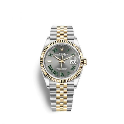 Remontoir à montres pour montre Rolex Datejust 36 Datejust 36 Stainless Steel / Yellow Or / Fluted / Slate - Roman / Jubilee