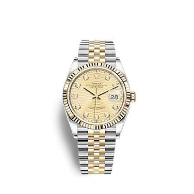 Remontoir à montres pour montre Rolex Datejust 36 Datejust 36 Stainless Steel - Yellow Or - Fluted / Champagne - Fluted - Diamond / Jubilee