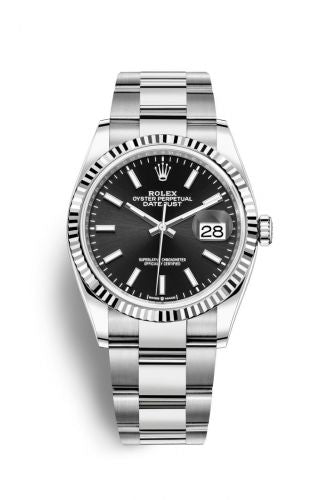 Remontoir à montres pour montre Rolex Datejust 36 Datejust 36 Stainless Steel / Fluted / Noire / Oyster