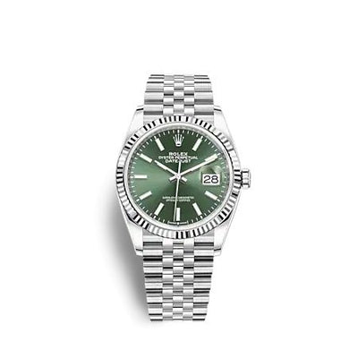 Remontoir à montres pour montre Rolex Datejust 36 Datejust 36 Stainless Steel / Fluted / Verte / Jubilee