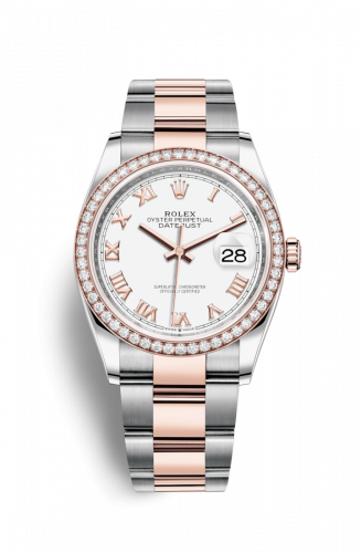 Remontoir à montres pour montre Rolex Datejust 36 Datejust 36 Stainless Steel / Everose / Diamond / Blanc Roman / Oyster