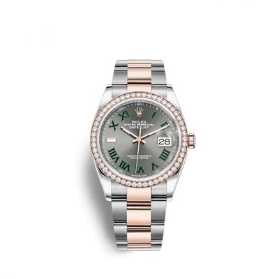 Remontoir à montres pour montre Rolex Datejust 36 Datejust 36 Stainless Steel / Everose / Diamond / Slate - Roman / Oyster