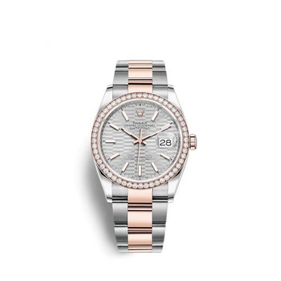 Remontoir à montres pour montre Rolex Datejust 36 Datejust 36 Stainless Steel / Everose / Diamond / Argent - Jubilee / Oyster