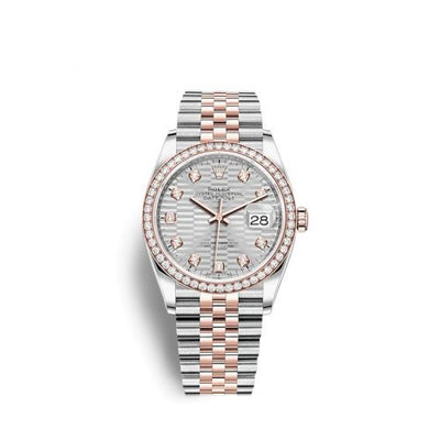 Remontoir à montres pour montre Rolex Datejust 36 Datejust 36 Stainless Steel / Everose / Diamond / Argent - Fluted - Diamond / Jubilee