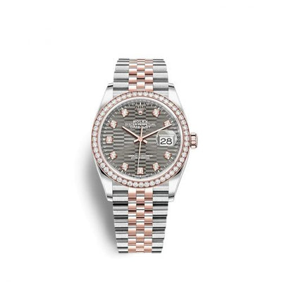 Remontoir à montres pour montre Rolex Datejust 36 Datejust 36 Stainless Steel / Everose / Diamond / Slate - Fluted - Diamond / Jubilee
