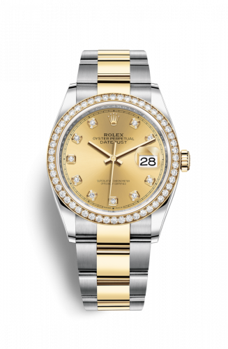 Remontoir à montres pour montre Rolex Datejust 36 Datejust 36 Stainless Steel / Yellow Or / Diamond / Champagne Diamond / Oyster