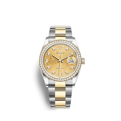 Remontoir à montres pour montre Rolex Datejust 36 Datejust 36 Stainless Steel / Yellow Or / Diamond / Champagne - Computer / Oyster
