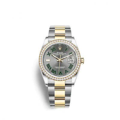 Remontoir à montres pour montre Rolex Datejust 36 Datejust 36 Stainless Steel / Yellow Or / Diamond / Slate - Roman / Oyster