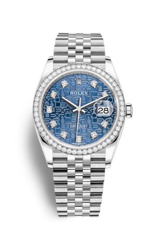 Remontoir à montres pour montre Rolex Datejust 36 Datejust 36 Stainless Steel / Diamond / Bleu Jubilee / Jubilee