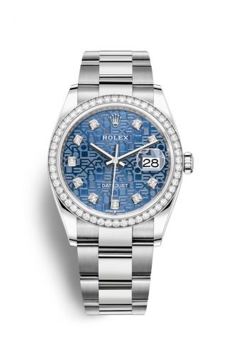 Remontoir à montres pour montre Rolex Datejust 36 Datejust 36 Stainless Steel / Diamond / Bleu Jubilee / Oyster