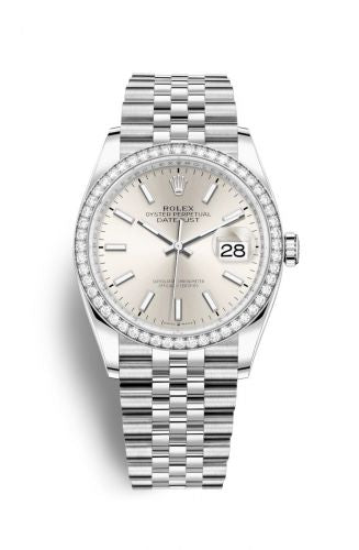 Remontoir à montres pour montre Rolex Datejust 36 Datejust 36 Stainless Steel / Diamond / Argent / Jubilee