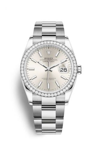 Remontoir à montres pour montre Rolex Datejust 36 Datejust 36 Stainless Steel / Diamond / Argent / Oyster