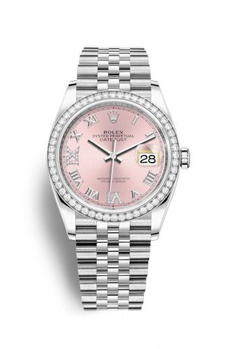 Remontoir à montres pour montre Rolex Datejust 36 Datejust 36 Stainless Steel / Diamond / Rose Roman-Diamonds / Jubilee