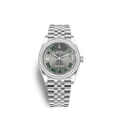 Remontoir à montres pour montre Rolex Datejust 36 Datejust 36 Stainless Steel / Diamond / Slate - Roman / Jubilee