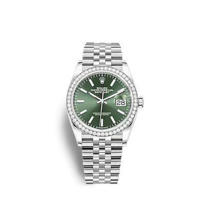 Remontoir à montres pour montre Rolex Datejust 36 Datejust 36 Stainless Steel - Diamond / Verte / Jubilee