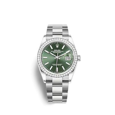 Remontoir à montres pour montre Rolex Datejust 36 Datejust 36 Stainless Steel - Diamond / Verte / Oyster