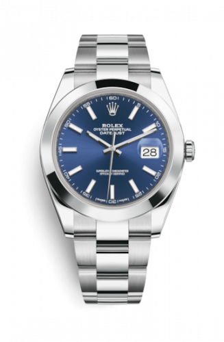 Remontoir à montres pour montre Rolex Datejust 41 Datejust 41 Stainless Steel Smooth / Oyster / Bleu
