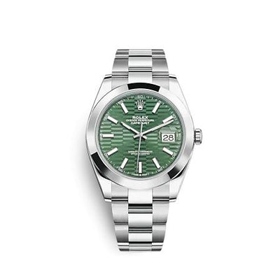 Remontoir à montres pour montre Rolex Datejust 41 Datejust 41 Stainless Steel Smooth / Oyster / Verte - Fluted
