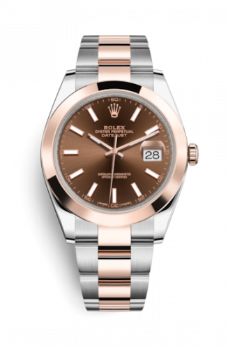 Remontoir à montres pour montre Rolex Datejust 41 Datejust 41 Rolesor Everose Smooth / Oyster / Chocolate