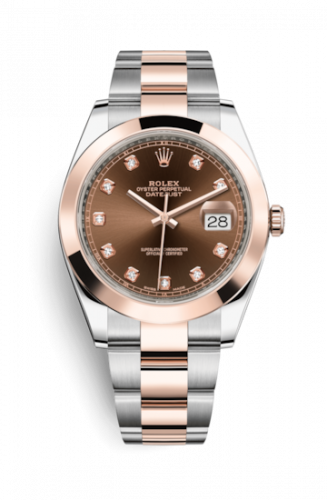 Remontoir à montres pour montre Rolex Datejust 41 Datejust 41 Rolesor Everose Smooth / Oyster / Chocolate - Diamond