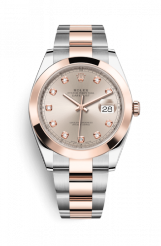 Remontoir à montres pour montre Rolex Datejust 41 Datejust 41 Rolesor Everose Smooth / Oyster / Sundust - Diamond