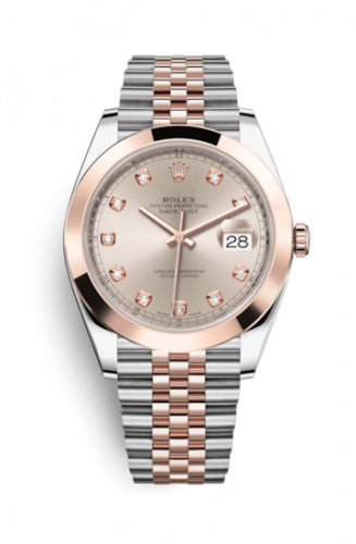 Remontoir à montres pour montre Rolex Datejust 41 Datejust 41 Rolesor Everose Smooth / Jubilee / Sundust - Diamond