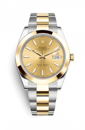Remontoir à montres pour montre Rolex Datejust 41 Datejust 41 Rolesor Yellow Smooth / Oyster / Champagne