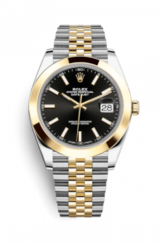 Remontoir à montres pour montre Rolex Datejust 41 Datejust 41 Rolesor Yellow Smooth / Jubilee / Noire