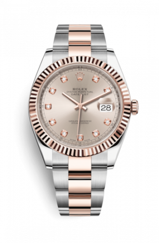 Remontoir à montres pour montre Rolex Datejust 41 Datejust 41 Rolesor Everose Fluted / Oyster / Sundust - Diamond