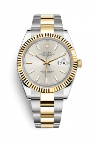 Remontoir à montres pour montre Rolex Datejust 41 Datejust 41 Rolesor Yellow Fluted / Oyster / Argent