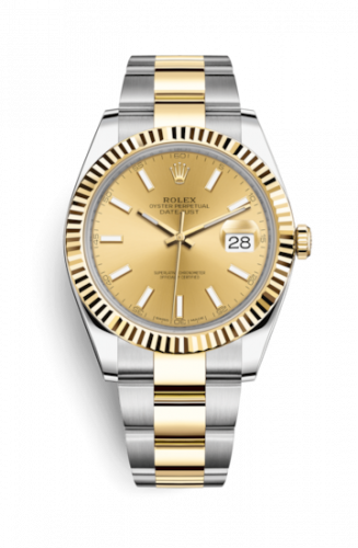 Remontoir à montres pour montre Rolex Datejust 41 Datejust 41 Rolesor Yellow Fluted / Oyster / Champagne