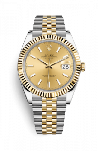 Remontoir à montres pour montre Rolex Datejust 41 Datejust 41 Rolesor Yellow Fluted / Jubilee / Champagne