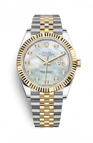 Remontoir à montres pour montre Rolex Datejust 41 Datejust 41 Rolesor Yellow Fluted / Jubilee / MOP - Diamond