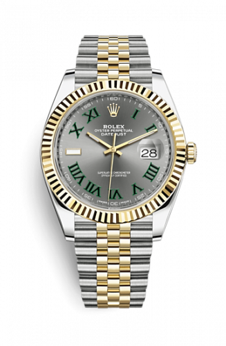 Remontoir à montres pour montre Rolex Datejust 41 Datejust 41 Rolesor Yellow Fluted / Jubilee / Slate - Roman