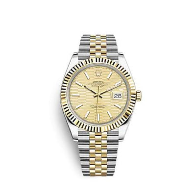 Remontoir à montres pour montre Rolex Datejust 41 Datejust 41 Rolesor Yellow - Fluted / Jubilee / Champagne - Fluted