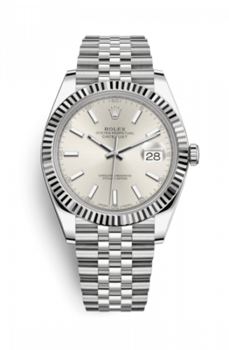 Remontoir à montres pour montre Rolex Datejust 41 Datejust 41 Stainless Steel Fluted / Jubilee / Argent