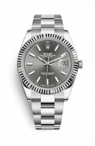 Remontoir à montres pour montre Rolex Datejust 41 Datejust 41 Stainless Steel Fluted / Oyster / Dark Rhodium