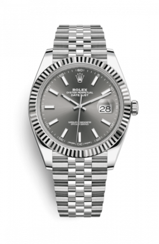 Remontoir à montres pour montre Rolex Datejust 41 Datejust 41 Stainless Steel Fluted / Jubilee / Dark Rhodium