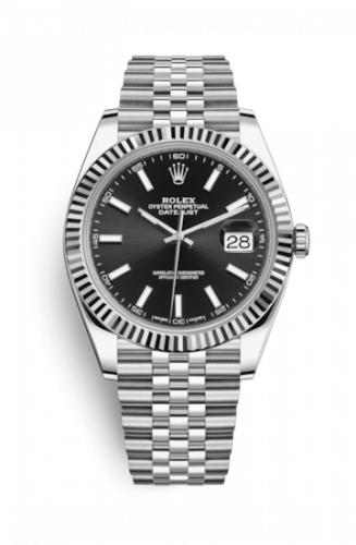 Remontoir à montres pour montre Rolex Datejust 41 Datejust 41 Stainless Steel Fluted / Jubilee / Noire