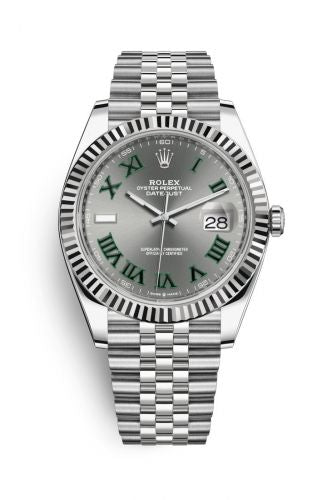Remontoir à montres pour montre Rolex Datejust 41 Datejust 41 Stainless Steel Fluted / Slate - Roman / Jubilee