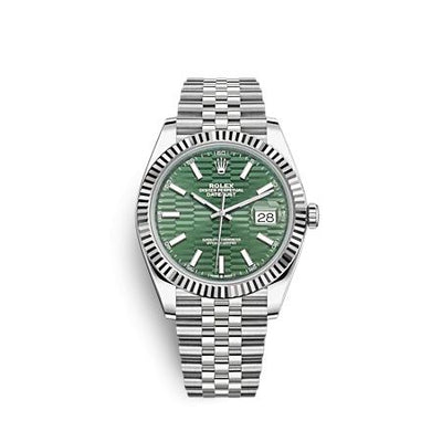Remontoir à montres pour montre Rolex Datejust 41 Datejust 41 Stainless Steel - Fluted / Verte - Fluted / Jubilee