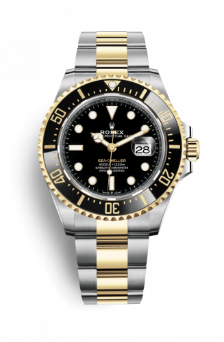 Remontoir à montres pour montre Rolex Sea-Dweller Sea-Dweller Stainless Steel / Yellow Or / Noire