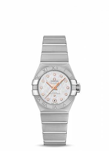 Watch Winder for watch Omega Constellation Constellation Co-Axial Master Chronometer 27 Stainless Steel / Silver Silk-Diamond