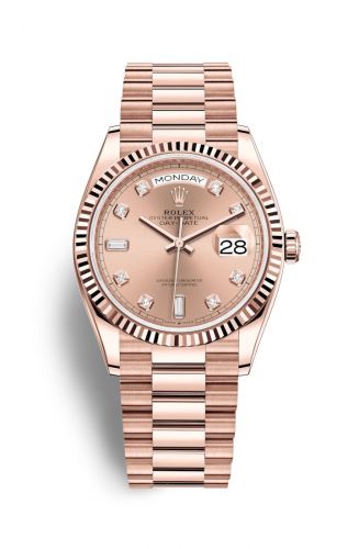 Remontoir à montres pour montre Rolex Day-Date 36 Day-Date 36 Everose Or / Fluted / Rose-Diamond / President