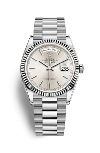 Remontoir à montres pour montre Rolex Day-Date 36 Day-Date 36 Or Blanc / Fluted / Argent / President