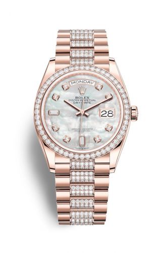 Remontoir à montres pour montre Rolex Day-Date 36 Day-Date 36 Everose Or / Diamond / MOP-Diamond / President-Diamond