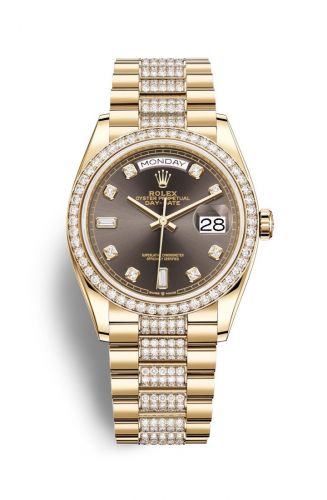 Remontoir à montres pour montre Rolex Day-Date 36 Day-Date 36 Yellow Or / Diamond / Dark Gris-Diamond / President-Diamond