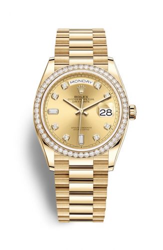 Remontoir à montres pour montre Rolex Day-Date 36 Day-Date 36 Yellow Or / Diamond / Champagne-Diamond / President