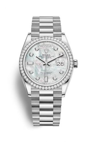 Remontoir à montres pour montre Rolex Day-Date 36 Day-Date 36 Or Blanc / Diamond / MOP-Diamond / President